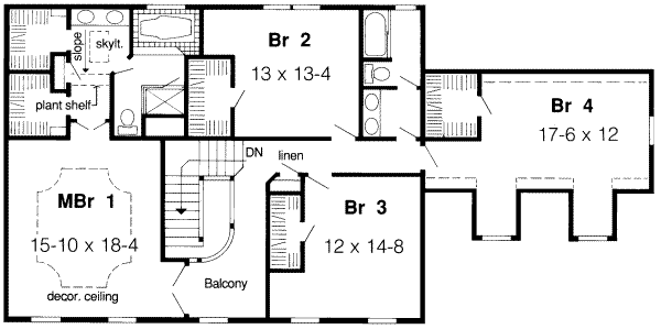 upper floor house blueprint