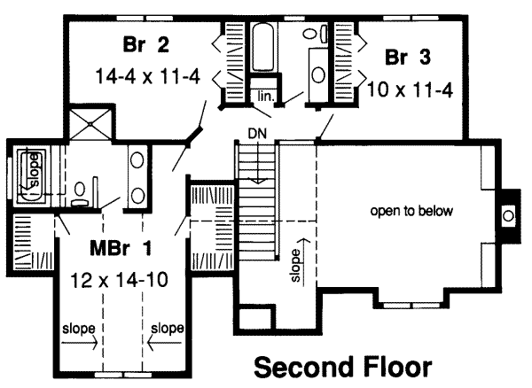 upper floor house blueprint