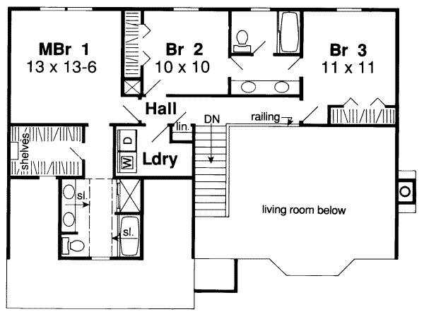 upper floor house blueprint