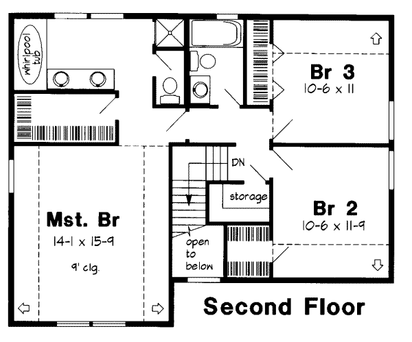 upper floor house blueprint