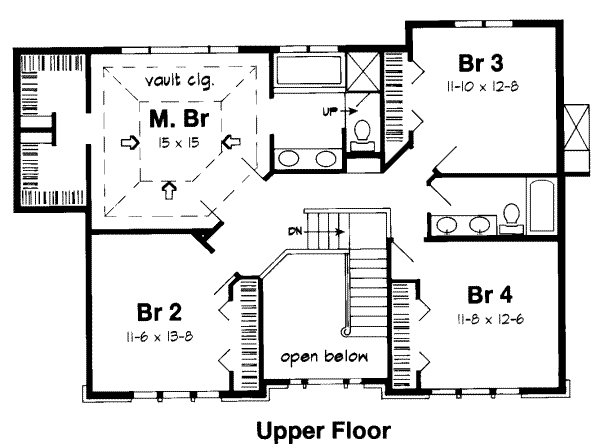 upper floor house blueprint