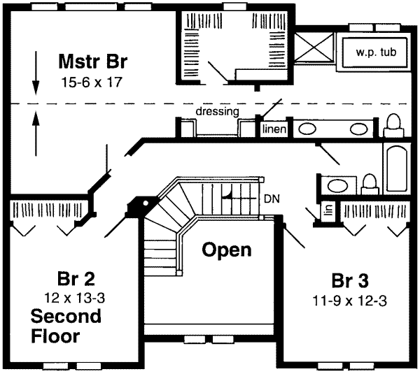 upper floor house blueprint