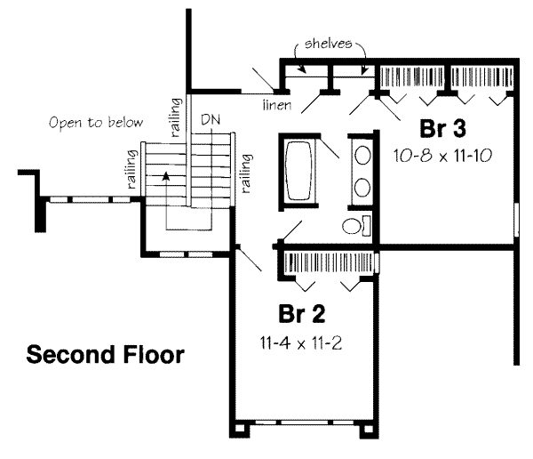 upper floor house blueprint