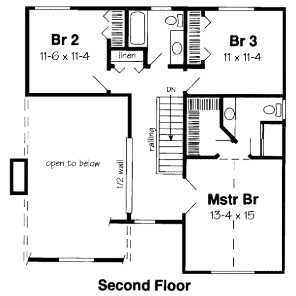 upper floor house blueprint