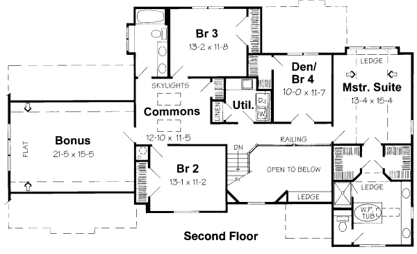 upper floor house blueprint