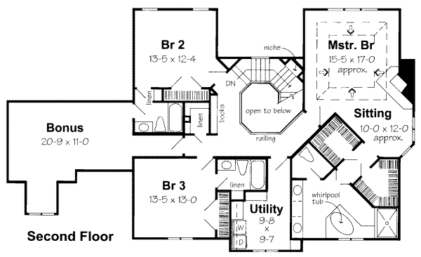 upper floor house blueprint