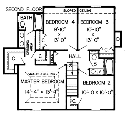 upper floor house blueprint