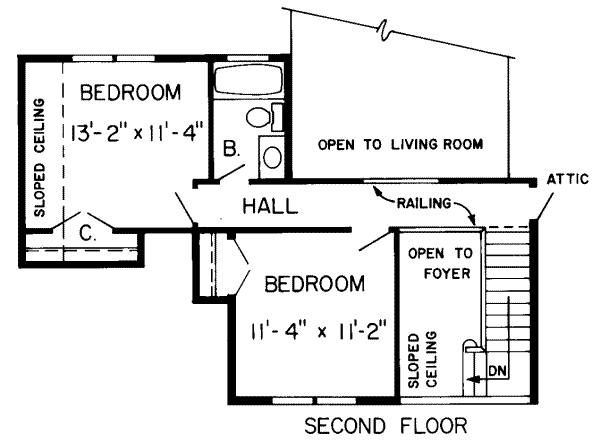 upper floor house blueprint