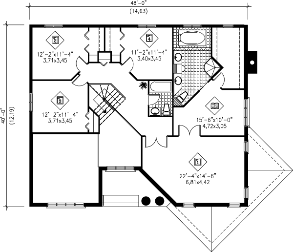 upper floor house blueprint