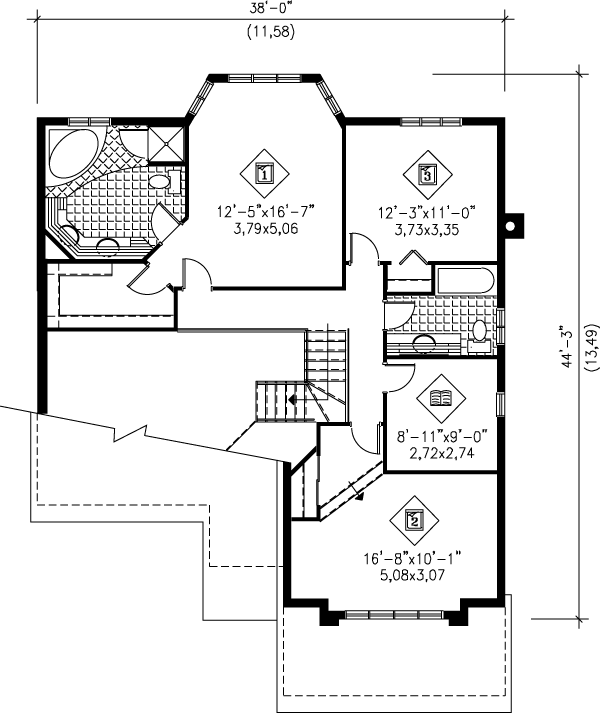 upper floor house blueprint