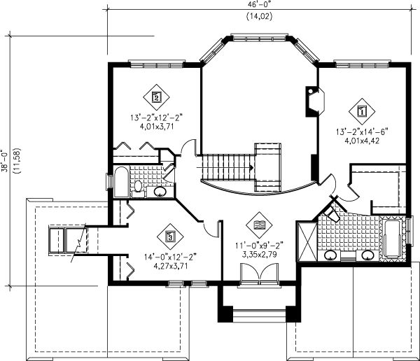 upper floor house blueprint