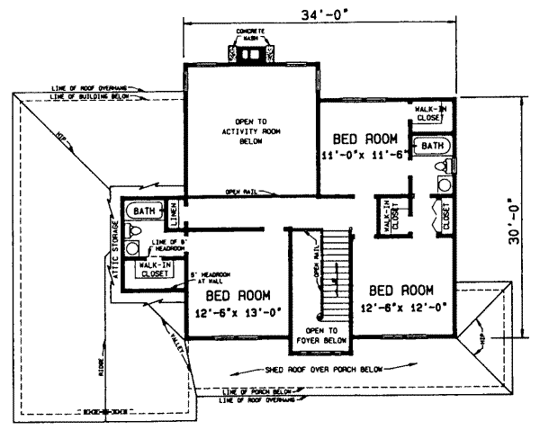 upper floor house blueprint