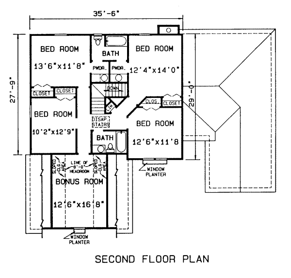 upper floor house blueprint