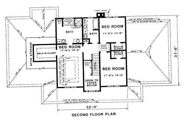 upper floor house blueprint