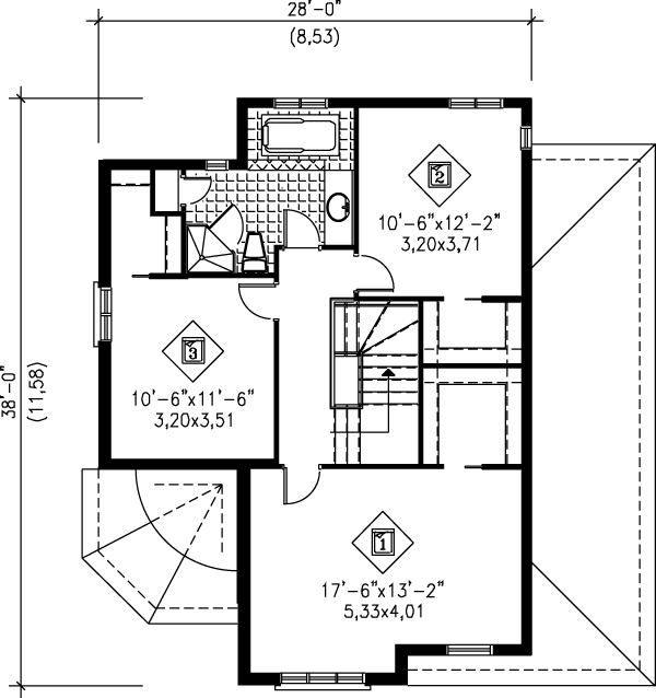 upper floor house blueprint