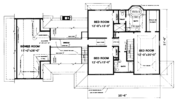 upper floor house blueprint