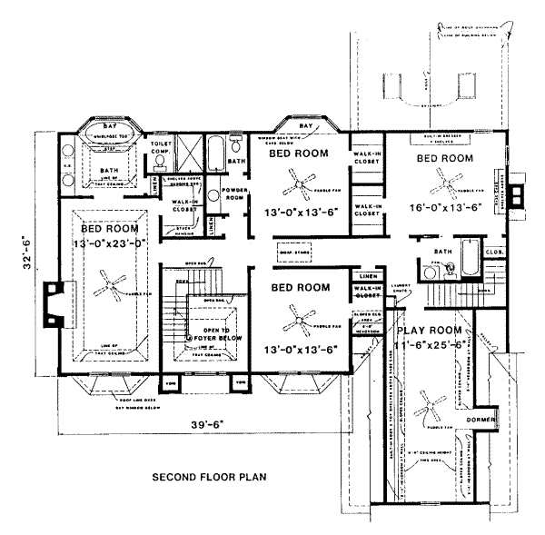 upper floor house blueprint