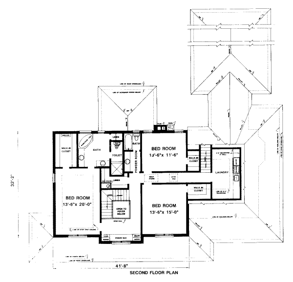 upper floor house blueprint