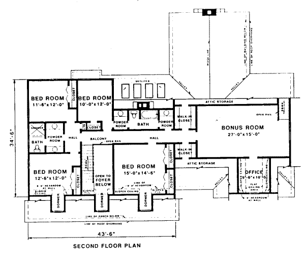 upper floor house blueprint