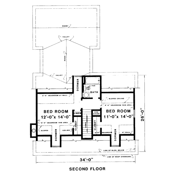 upper floor house blueprint