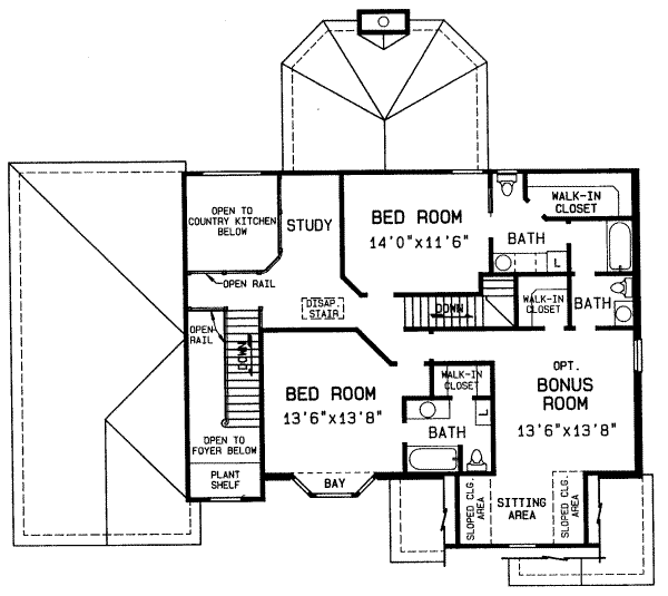 upper floor house blueprint