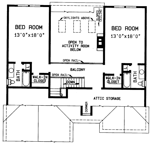 upper floor house blueprint