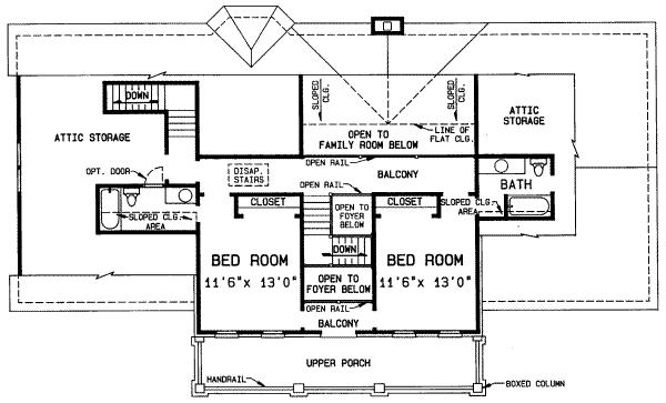 upper floor house blueprint