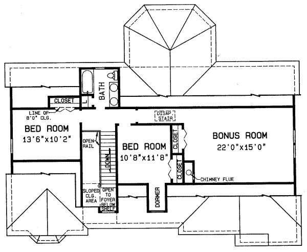 upper floor house blueprint