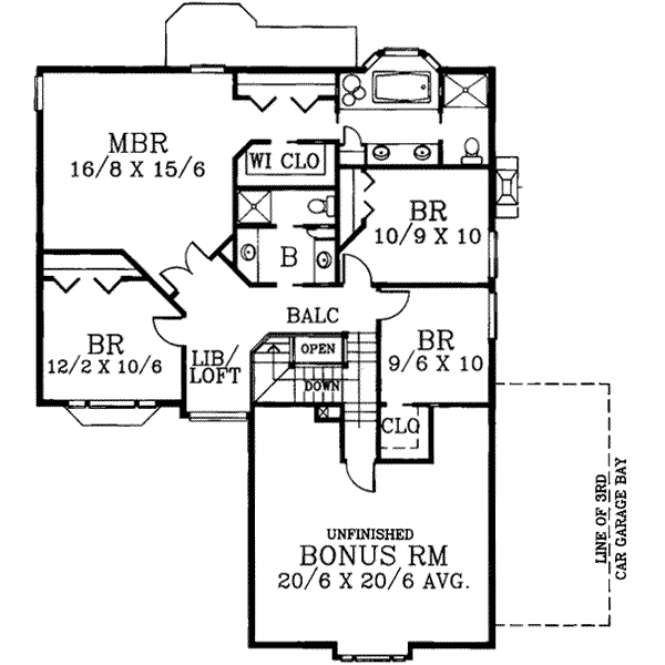 upper floor house blueprint