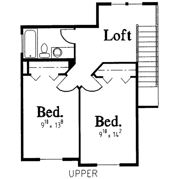 upper floor house blueprint