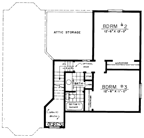 upper floor house blueprint