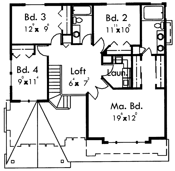 upper floor house blueprint