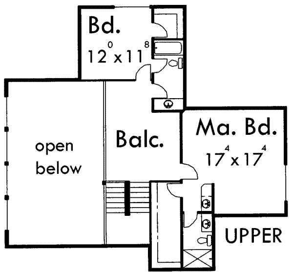 upper floor house blueprint