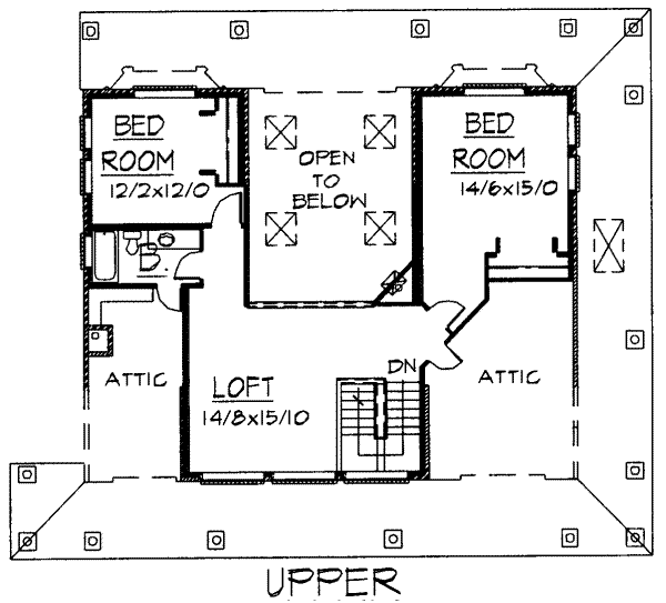 upper floor house blueprint