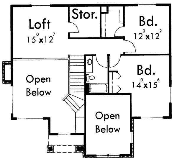 upper floor house blueprint