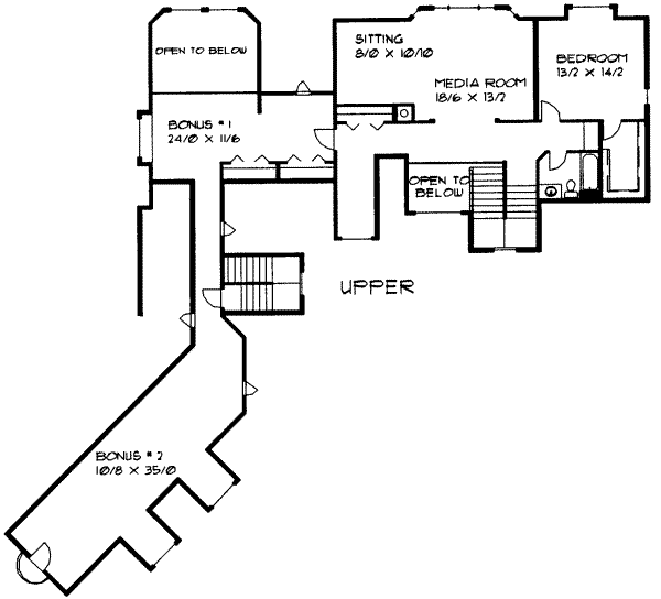 upper floor house blueprint