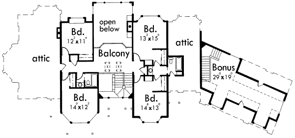 upper floor house blueprint