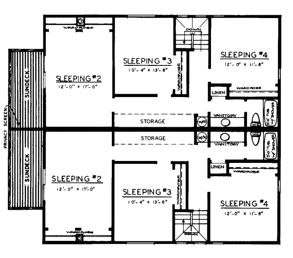upper floor house blueprint