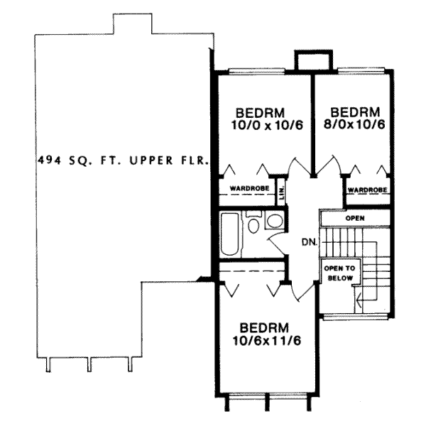 upper floor house blueprint