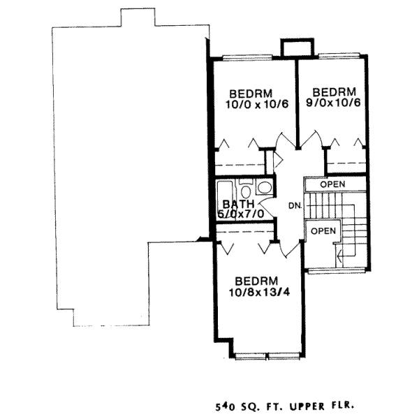 upper floor house blueprint