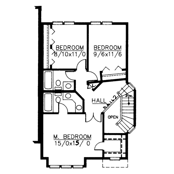 upper floor house blueprint