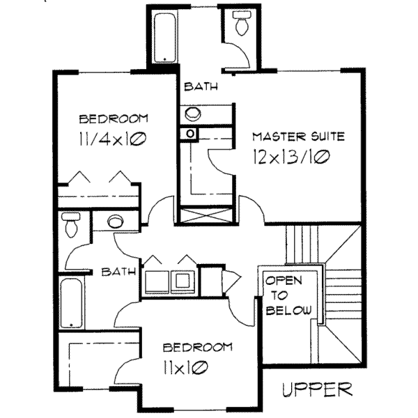 upper floor house blueprint