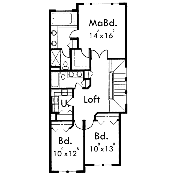 upper floor house blueprint