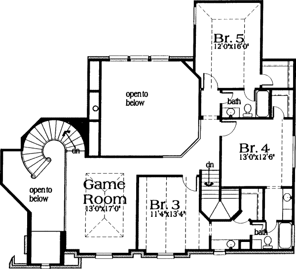 upper floor house blueprint