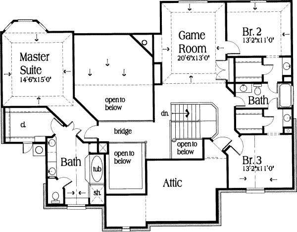upper floor house blueprint