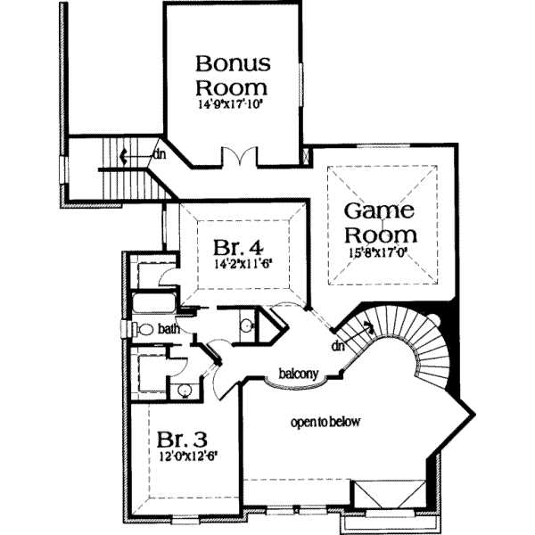 upper floor house blueprint