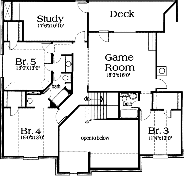 upper floor house blueprint