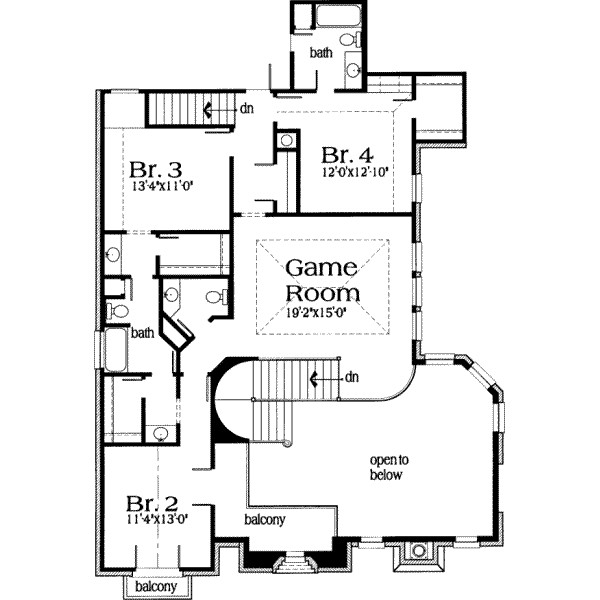 upper floor house blueprint