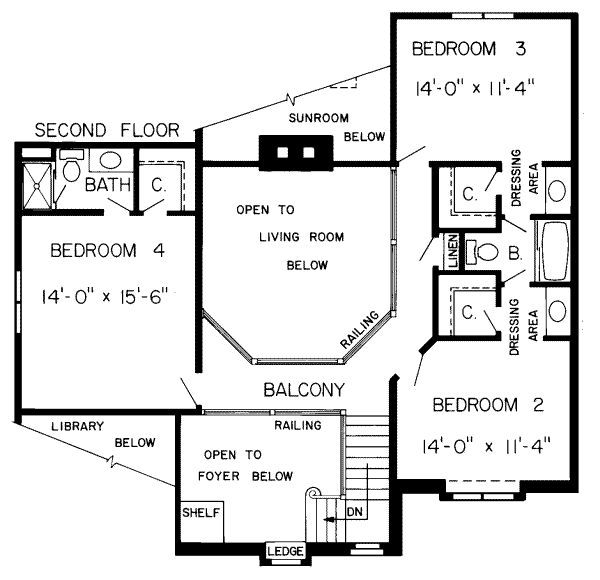 upper floor house blueprint