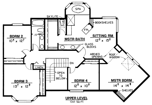 upper floor house blueprint